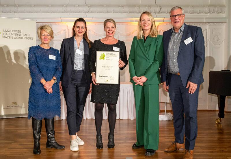 SÜDPACK erhält Auszeichnung in der Kategorie 'Industrie-Unternehmen mit mehr als 250 Mitarbeitenden' beim Umweltpreis 2022 des Landes Baden-Württemberg