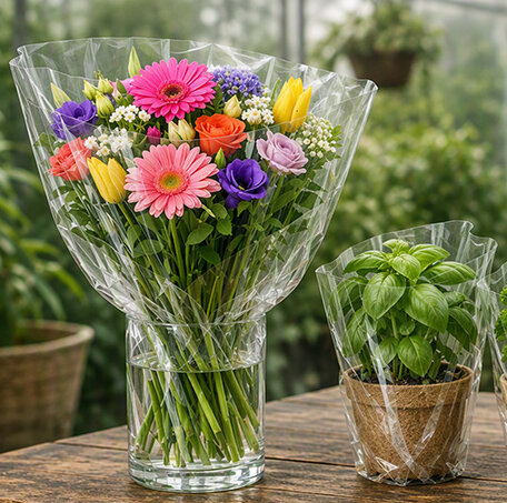 Nachhaltige Blumenverpackungen: Wie biobasierte Folien Frische und Nachhaltigkeit vereinen