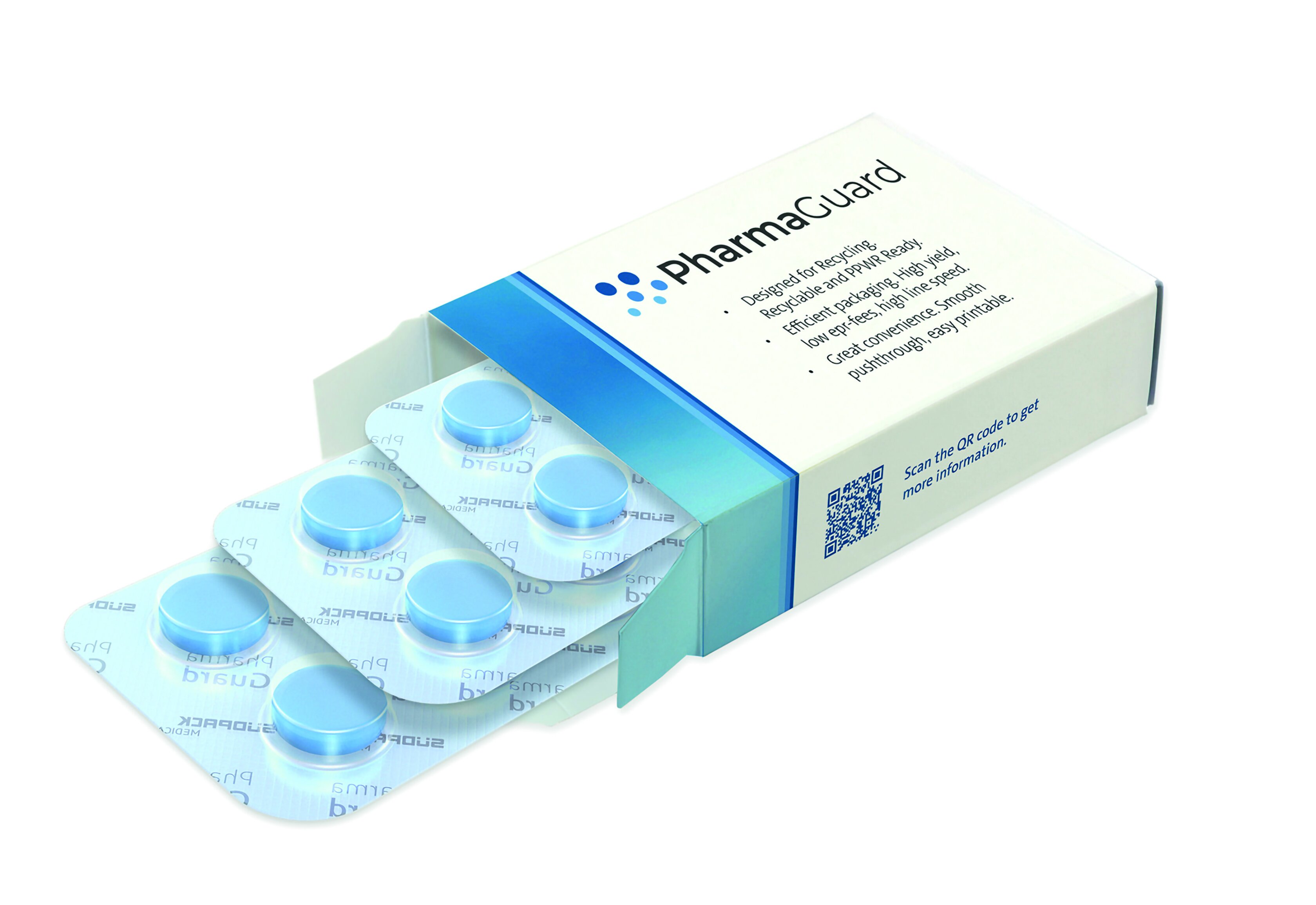 L'image montre un cliché de Pharmaguard, un emballage sous blister.