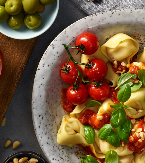 Frische Pasta und frische Kochzutaten
