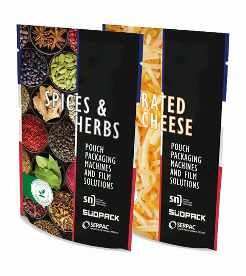 Standbodenbeutel mit Gewürzen und Kräutern 