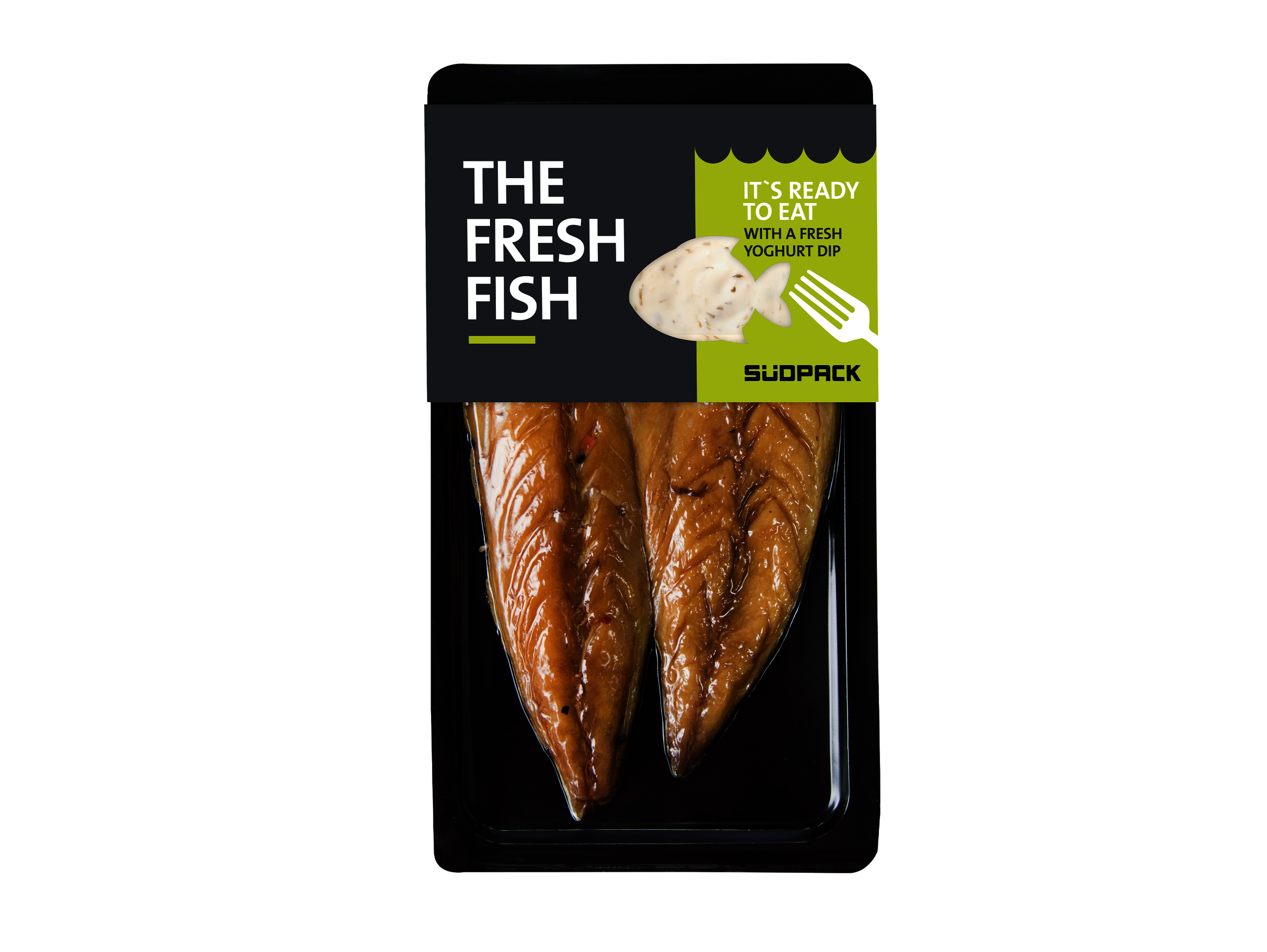 Packshot einer Multi SV Skin Verpackung für Fisch von SÜDPACK