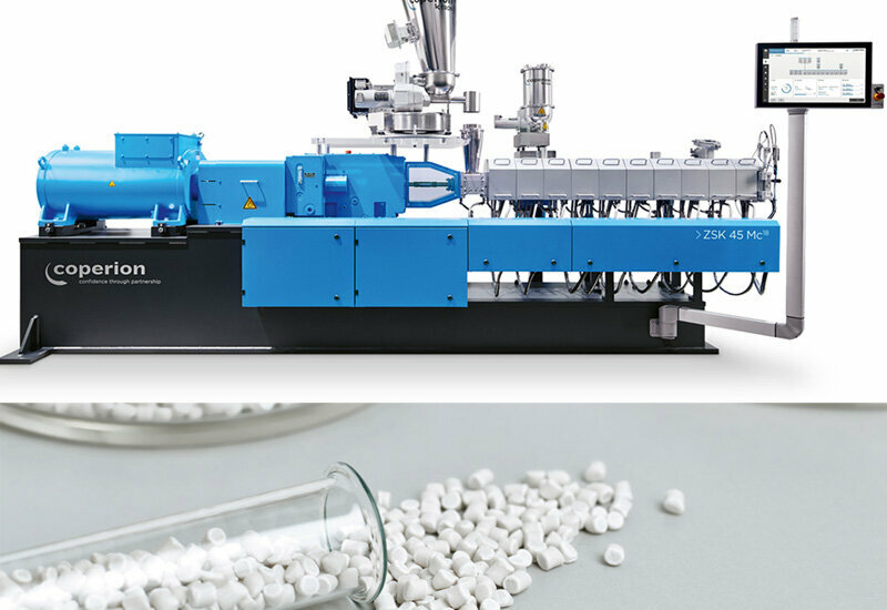 Image depicts compounding process at K 2022, a contribution to effective circular economy