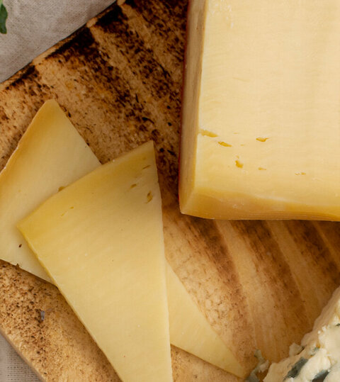 Cheese selection and crackers