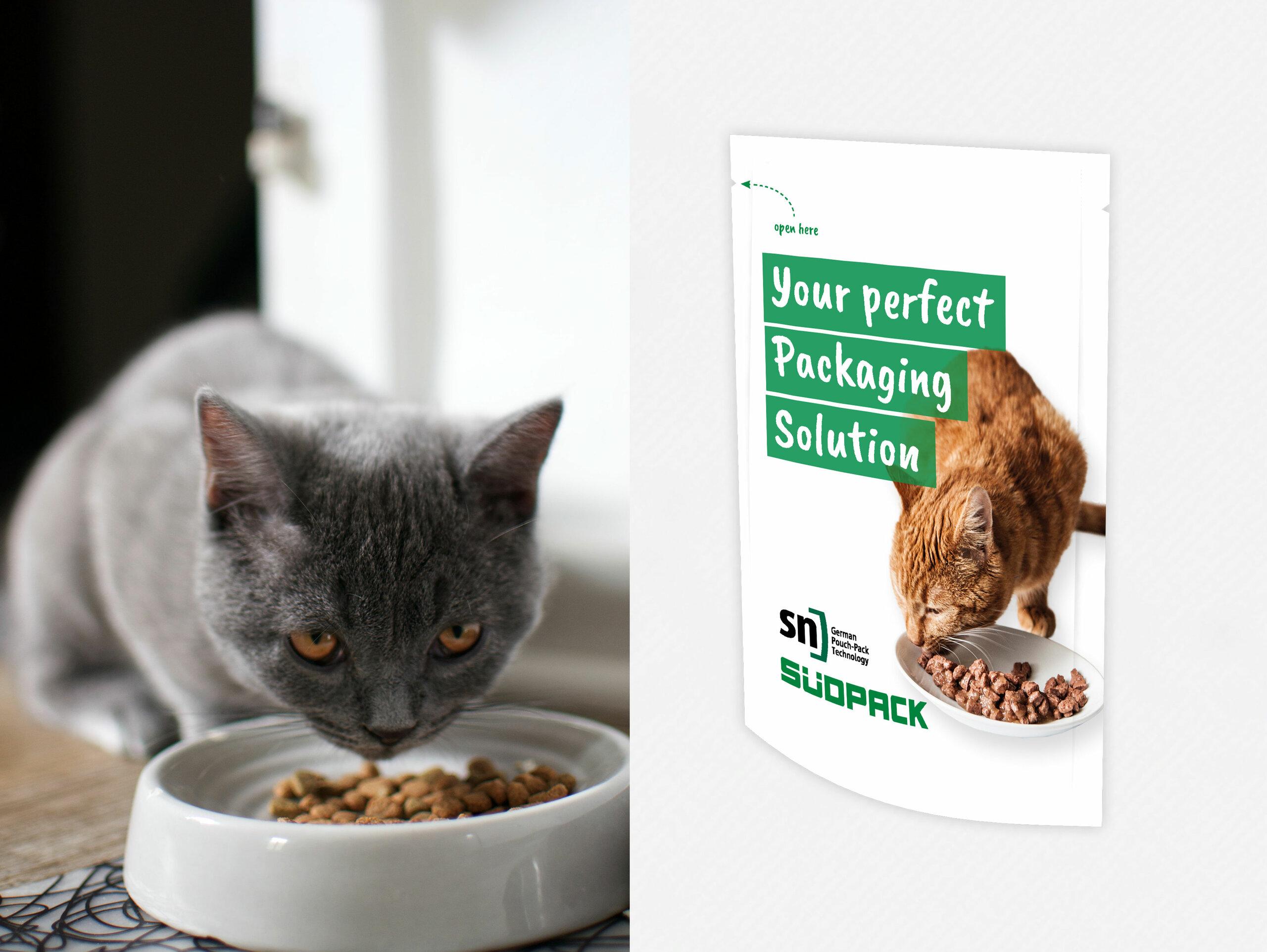 SÜDPACK and SN Maschinenbau at Interzoo in Nuremberg: Aluminum-free packaging solution for wet pet food products on the SN Form-Fill-Seal Machine FME 50