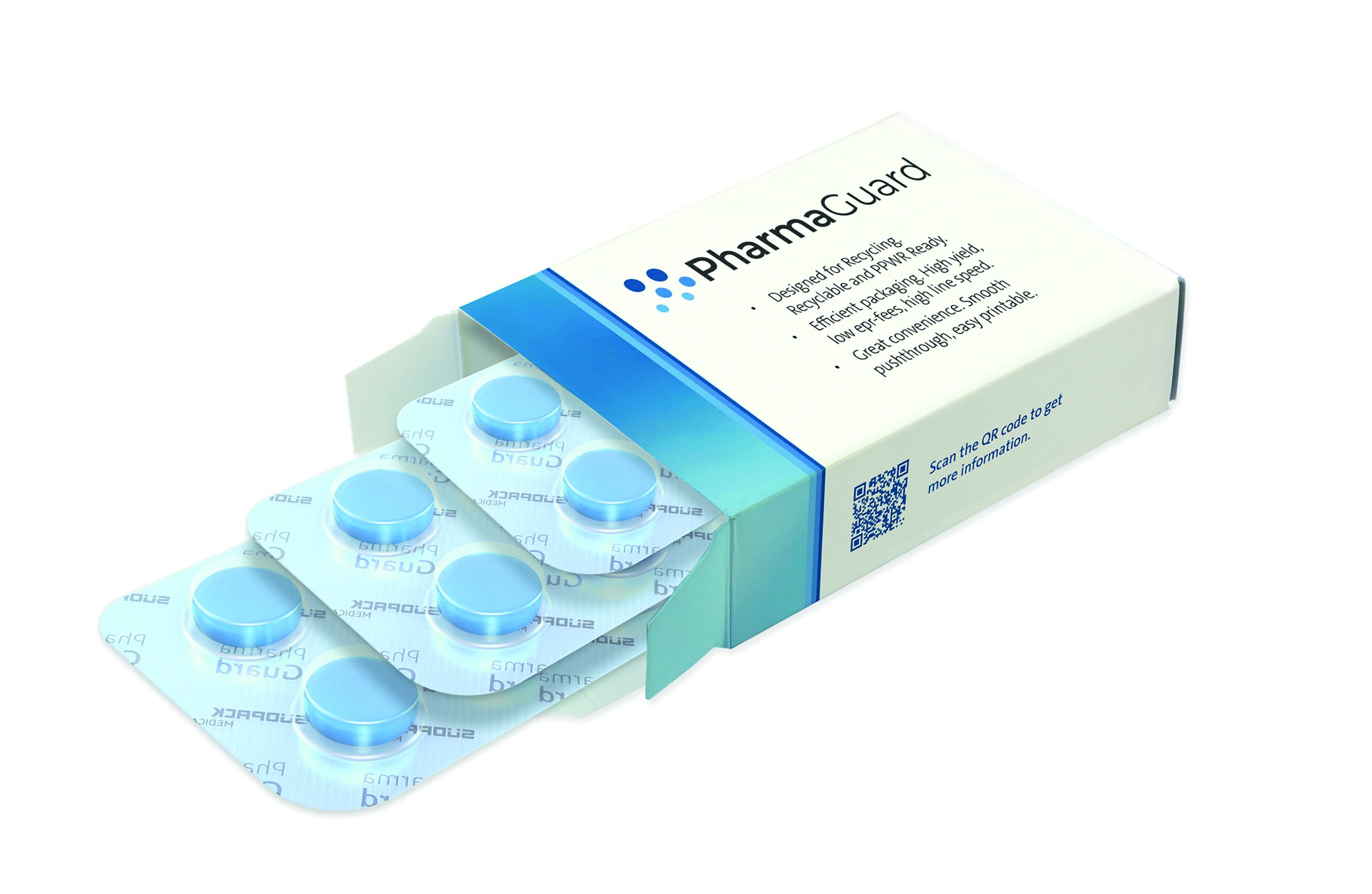Image displays a packshot of Pharmaguard, a blister packaging