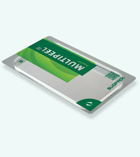 Bild zeigt eine Multipeel® PurePP Verpackung - Recycelbare PP-Verpackung mit Wiederverschluss und Peel- Versiegelung für eine längere Haltbarkeit