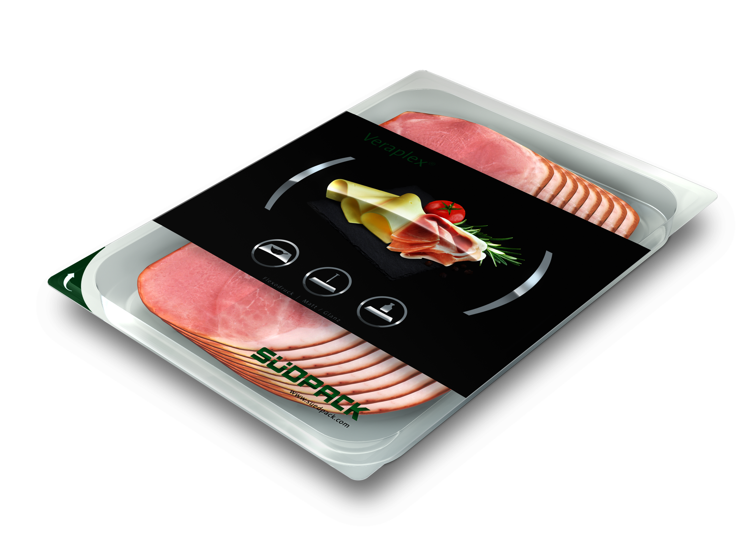 Packshot of fa Veraplex Top Film for Ham Packaging by SÜDPACK