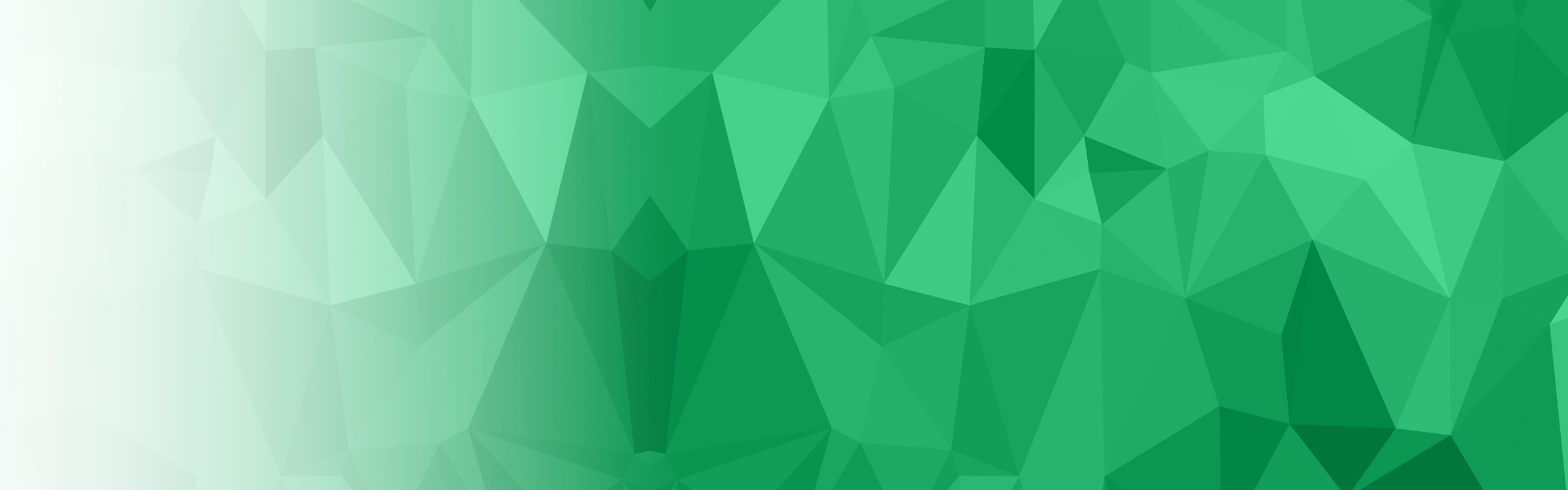 Banner with green polygons by Südpack