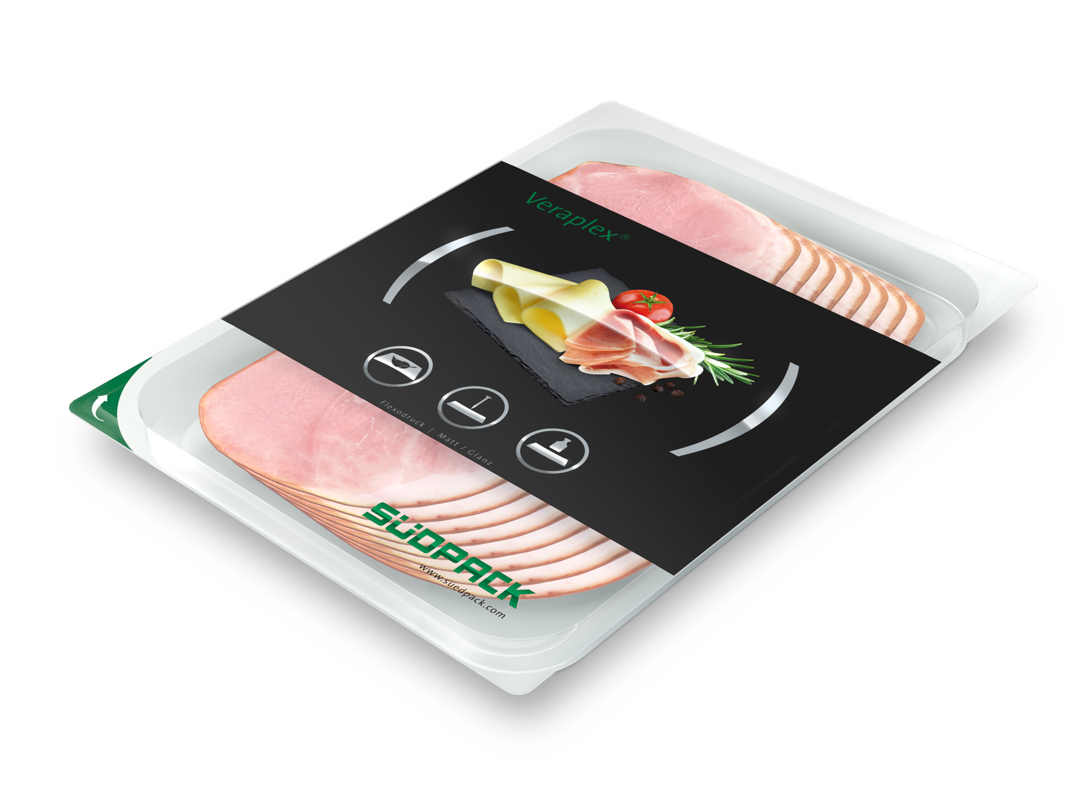 Packshot of fa Veraplex Top Film for Ham Packaging by SÜDPACK