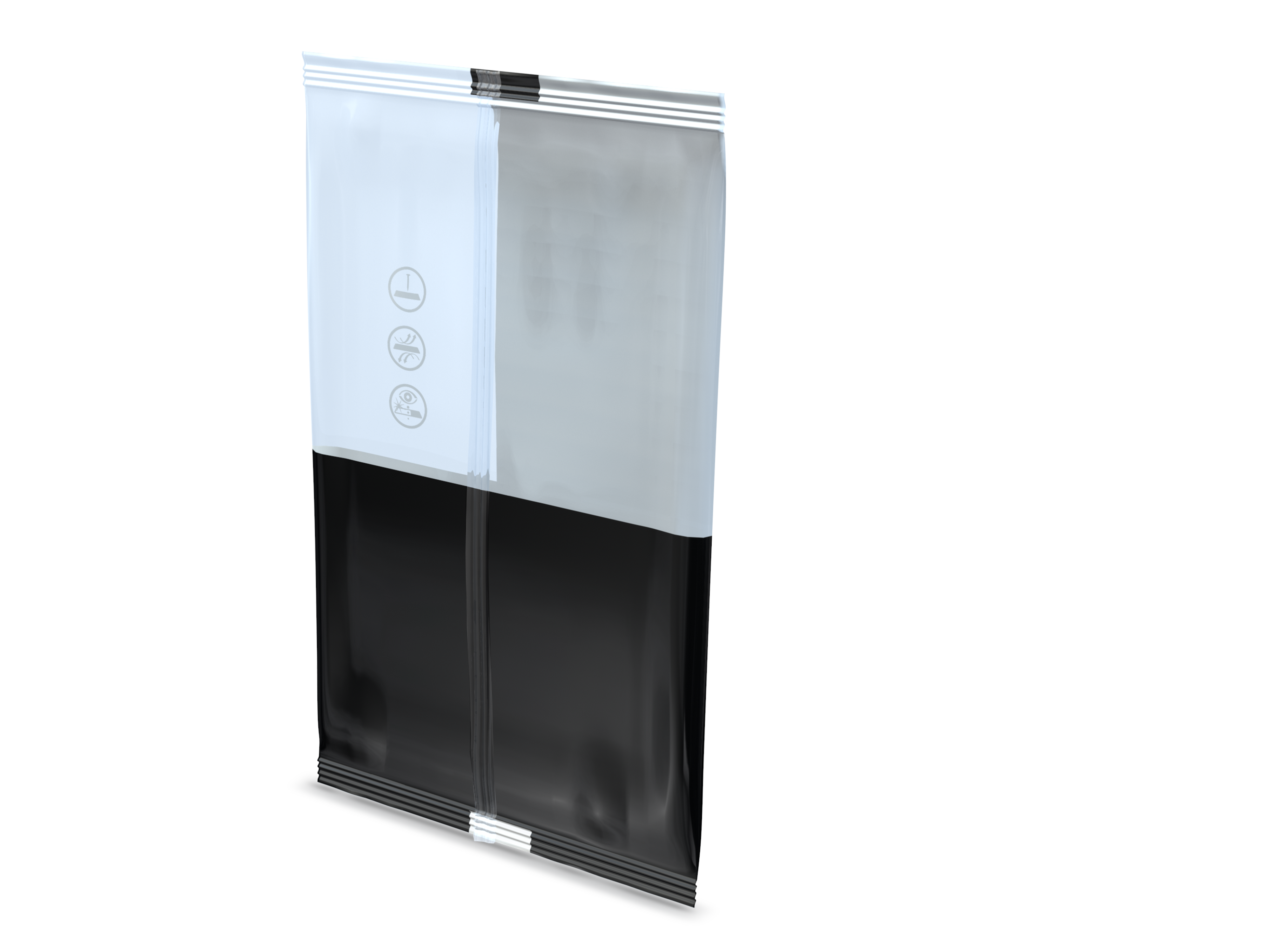 Rückseite einer Veraplex Plus Flow Pack von SÜDPACK | Hochtransparente und dünne Schlauchbeutelfolien mit EVOH-Hochbarriere