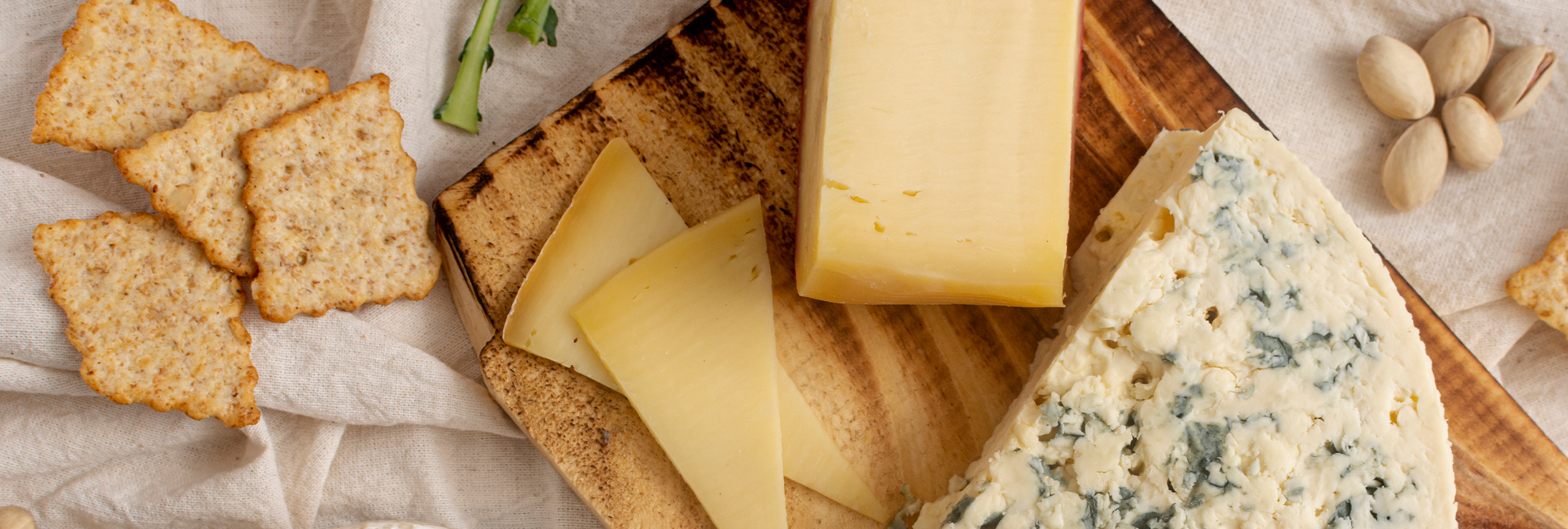 Käse-Auswahl mit Kräckern